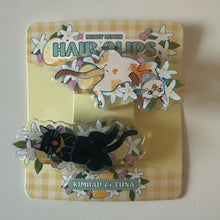 Load image into Gallery viewer, Kimbap &amp; Tuna (HL cats) Hairclips