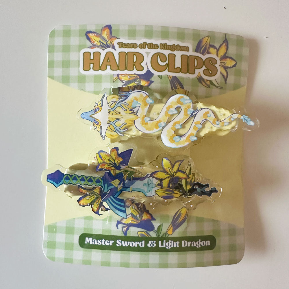 TotK Master Sword & Light Dragon Hairclips