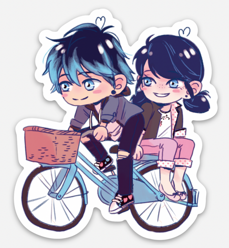 Lukanette Bicycle Couple Sticker